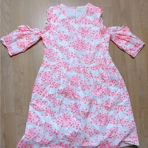 Crewcuts Pink White Dress Off Shoulder Girls Size 12